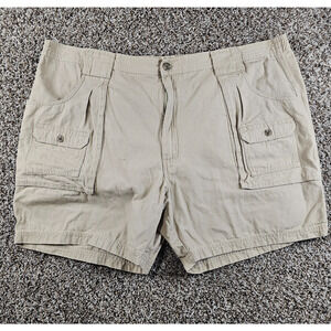 Red Head Mens Sz 48 Pull On Utility Shorts Beige Cargo Pockets